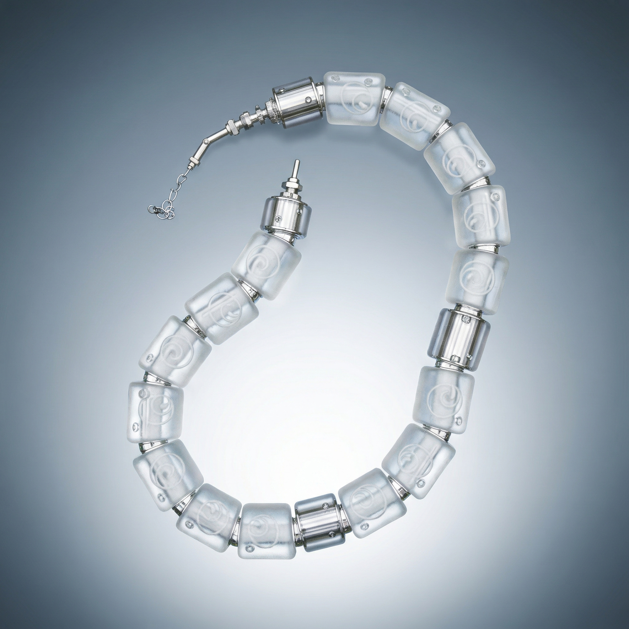 Monochrome jewelry exhibition object