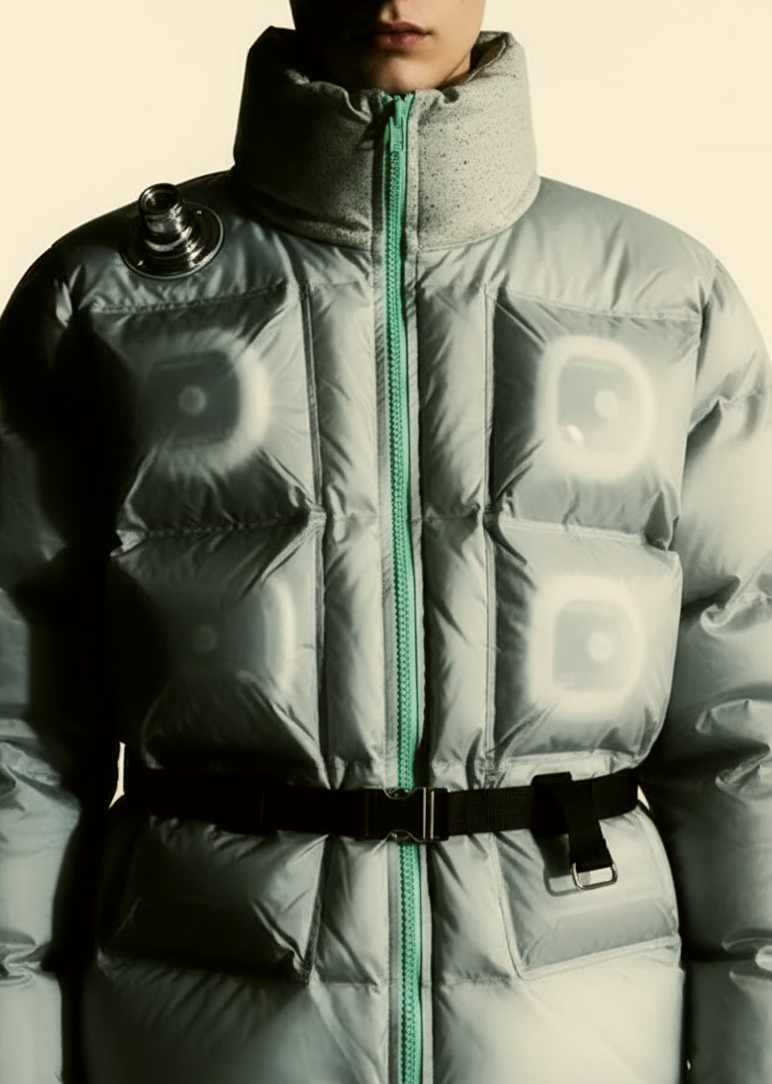 Augmented garment on mannequin